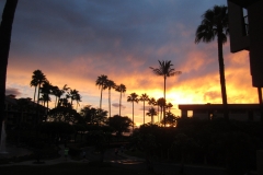 Awesome sunset is viewed from the lanai