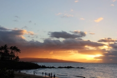Watching a sunset at the Wailea Luau