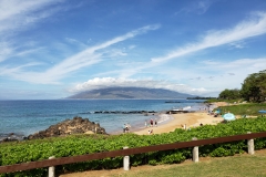 Kam 3 beach and viewing the W. Maui mountains