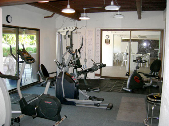 Exercise room with a/c in the pool area